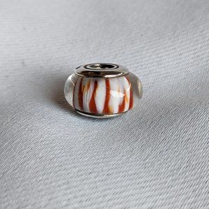 Pandora glass/silver charm